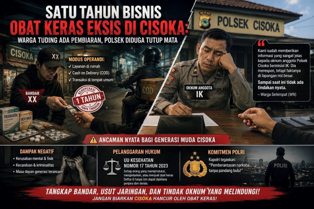 Satu Tahun Bisnis Obat Keras Eksis di Cisoka: Warga Tuding Diduga Ada Pembiaran, Polsek Cisoka Diduga Tutup Mata 