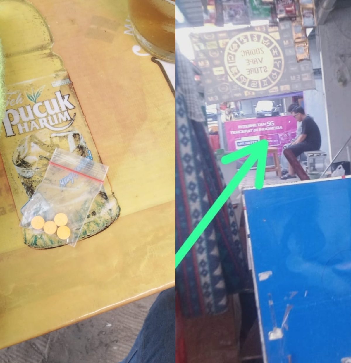 Dok, foto: Lokasi toko vave di pasar krenceng penjualan pil koplo jaringan botak alias Mawardi